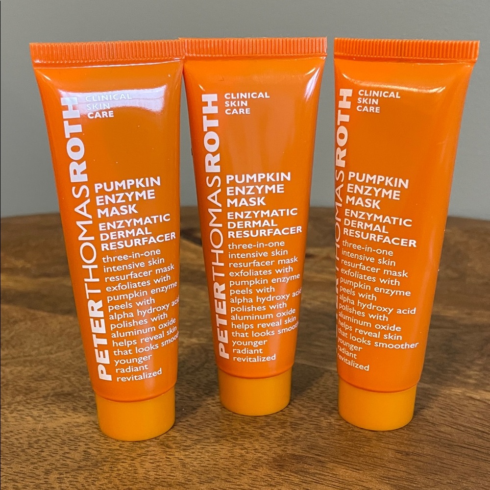 3 Peter Thomas Roth Pumpkin Enzyme Mask Sample Travel Size 1 oz / 30 ml‎ Sealed